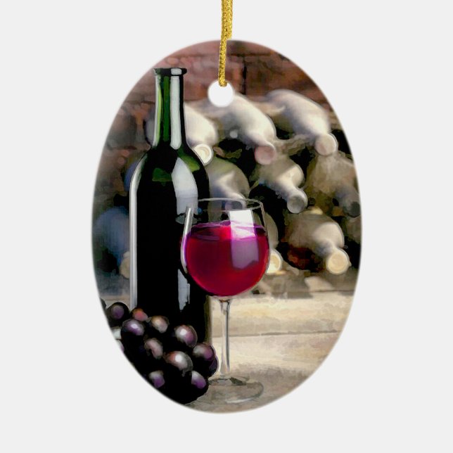 Tasting Time Ceramic Ornament (Front)