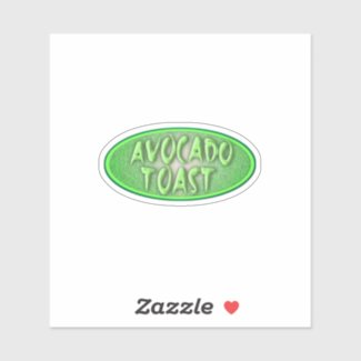 Tasty Avocado Toast Love Retro Decal 