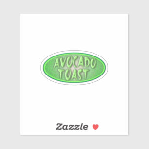 Tasty Avocado Toast Love Retro Decal 