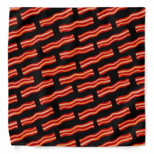 Tasty Bacon Strips Pattern Bandana