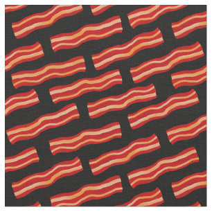 Tasty Bacon Strips Pattern Fabric