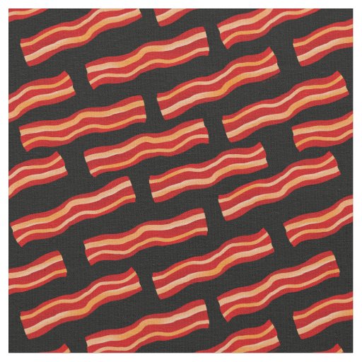 Tasty Bacon Strips Pattern Fabric