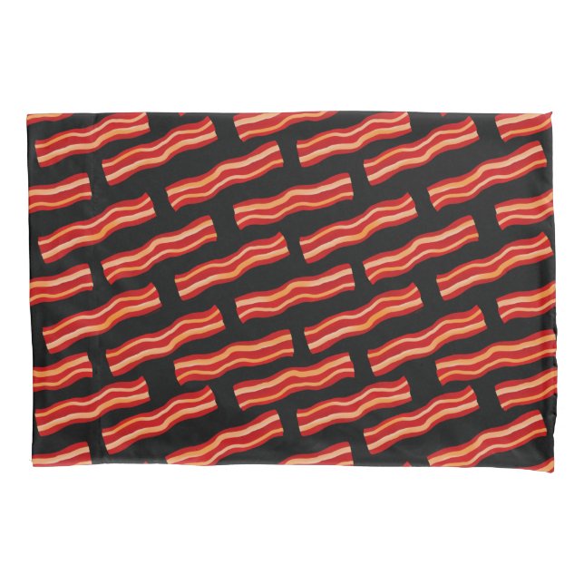 Tasty Bacon Strips Pattern Pillow Case (Front)