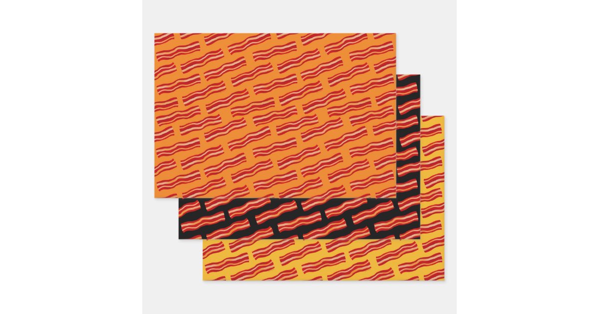 Hot Sizzling Strips of Bacon Wrapping Paper | Zazzle