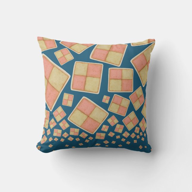 Tasty Battenberg Cake Decorative Outdoor Pillow (Front)