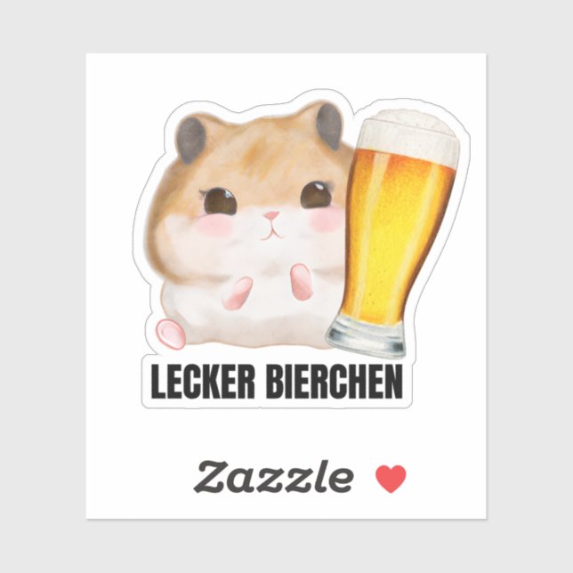 Tasty Beer X Sad Hamster Meme Beer Wheat Beer Sticker (Sheet)