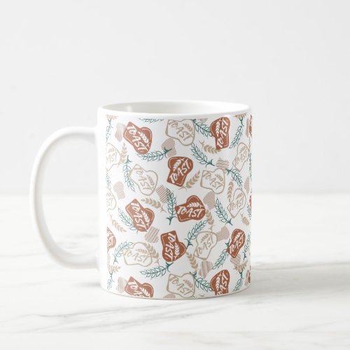 Tasty Bread Toast Pattern Coffee Mug