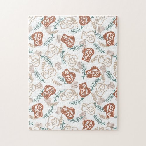 Tasty Bread Toast Pattern Jigsaw Puzzle