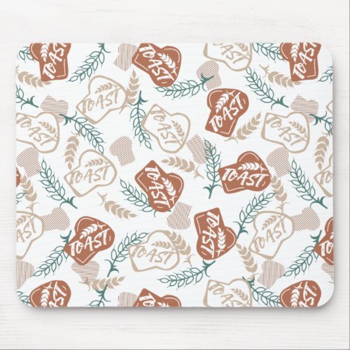 Tasty Bread Toast Pattern Mouse Pad