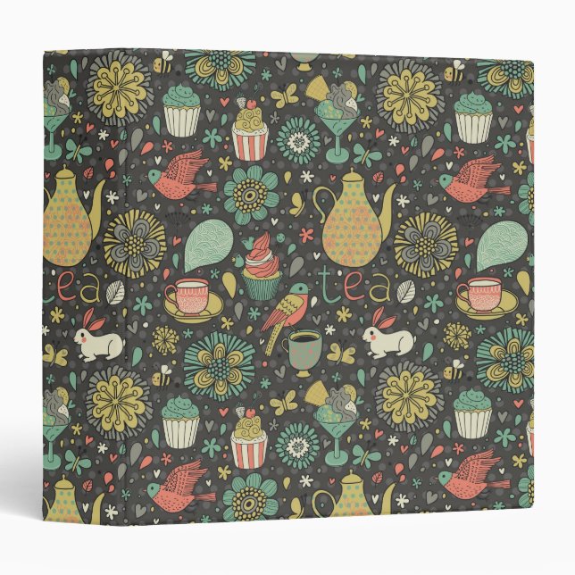 Tasty bright Tea Card Binder (Front/Spine)