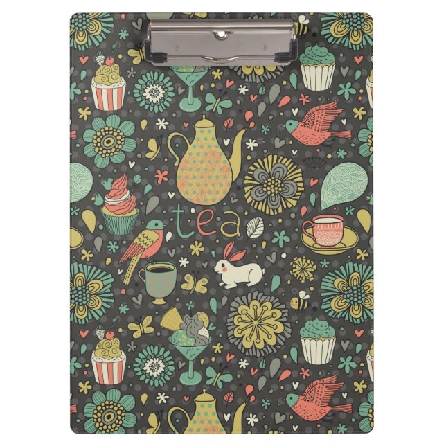 Tasty bright Tea Card Clipboard (Front)