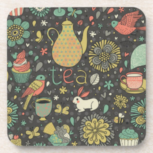 Tasty bright Tea Card Drink Coaster