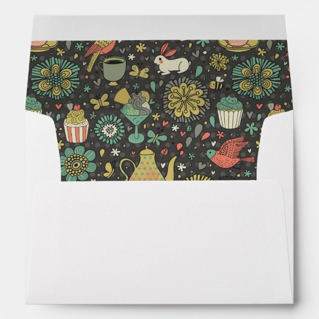 Tasty bright Tea Card Envelope (Back (Bottom))
