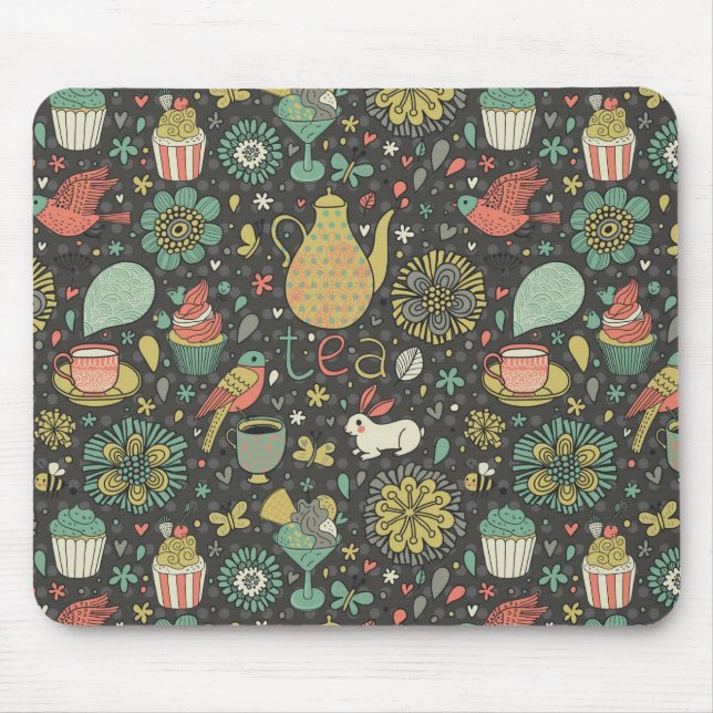Tasty bright Tea Card Mouse Pad (Front)