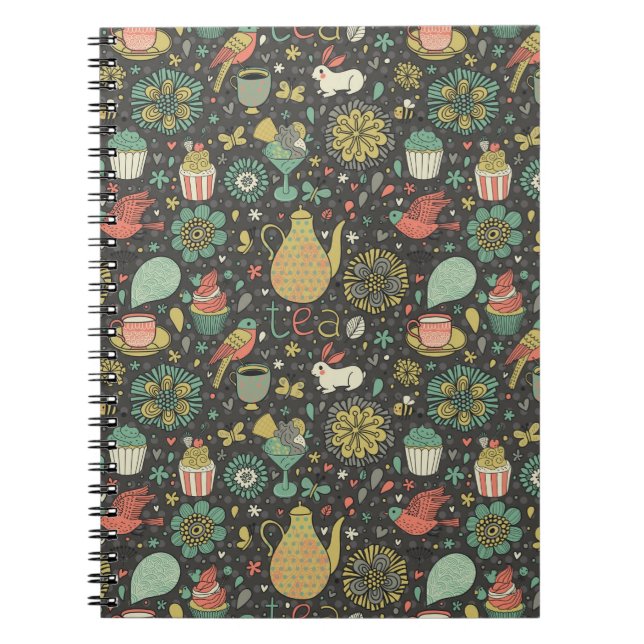 Tasty bright Tea Card Notebook (Front)