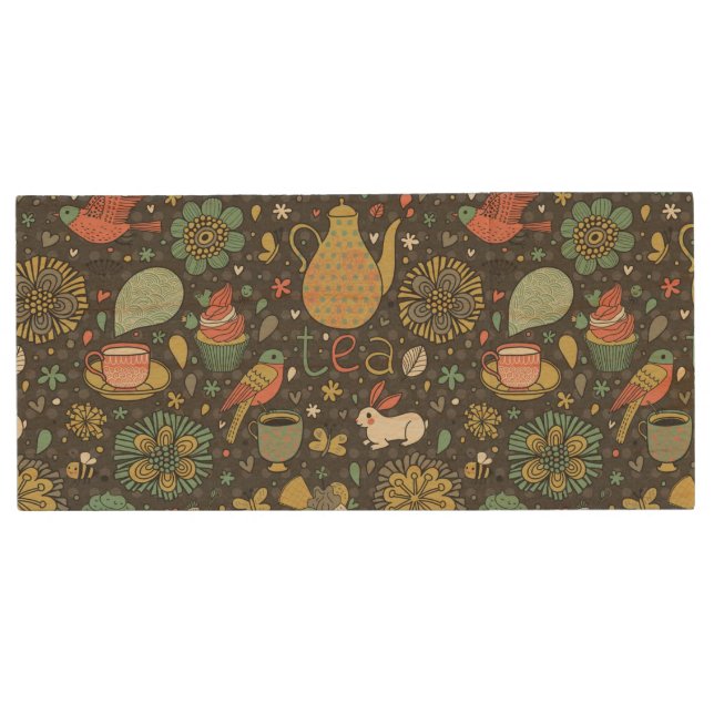 Tasty bright Tea Card Wood USB Flash Drive (Front)