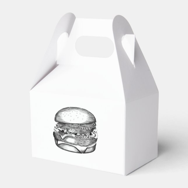Tasty burger favor boxes (Front Side)