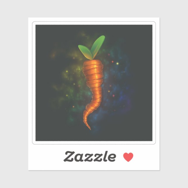 Tasty Carrot Sticker Square Cook Scrapbook (Sheet)