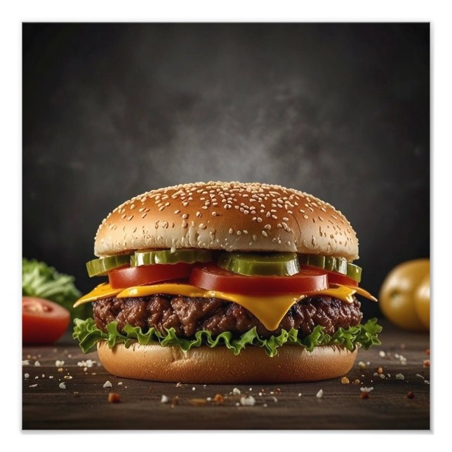 Tasty Cheeseburger  Photo Print (Front)