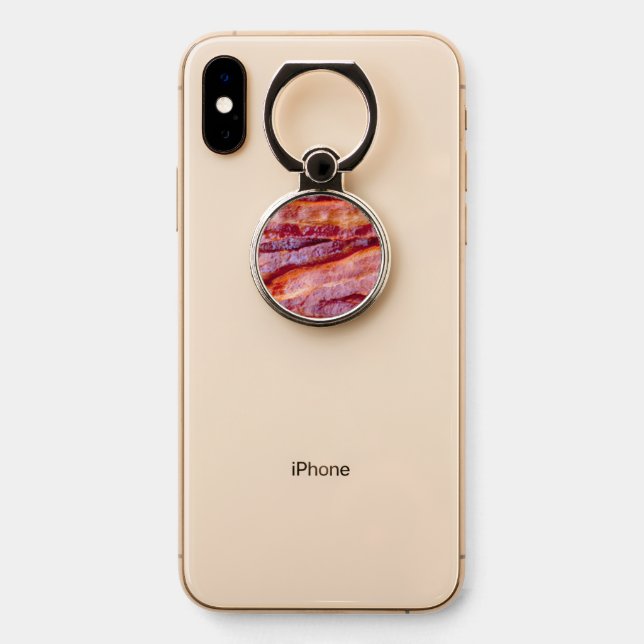 Tasty Crispy Bacon Phone Ring Stand (On Phone)