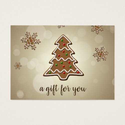 Tasty Gingerbread Christmas Tree Gift Card