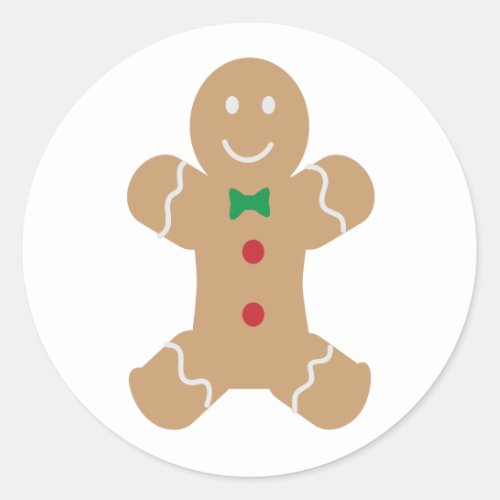 Tasty Gingerbread Man Classic Round Sticker