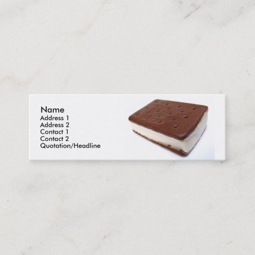Customizable Tasty Ice Cream Sandwich Business Cards