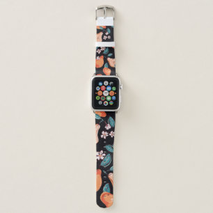 Tasty, juicy pears. Seamless pattern of fruits and Apple Watch Band