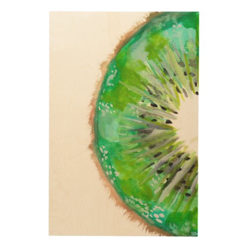 Tasty Kiwi Fruit Slice Wood Wall Art