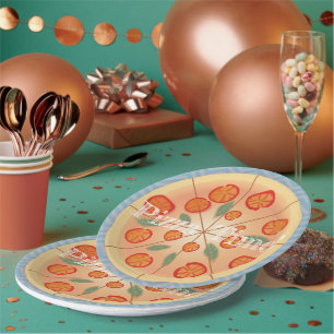 Tasty Margarita Pizza party Paper Plates