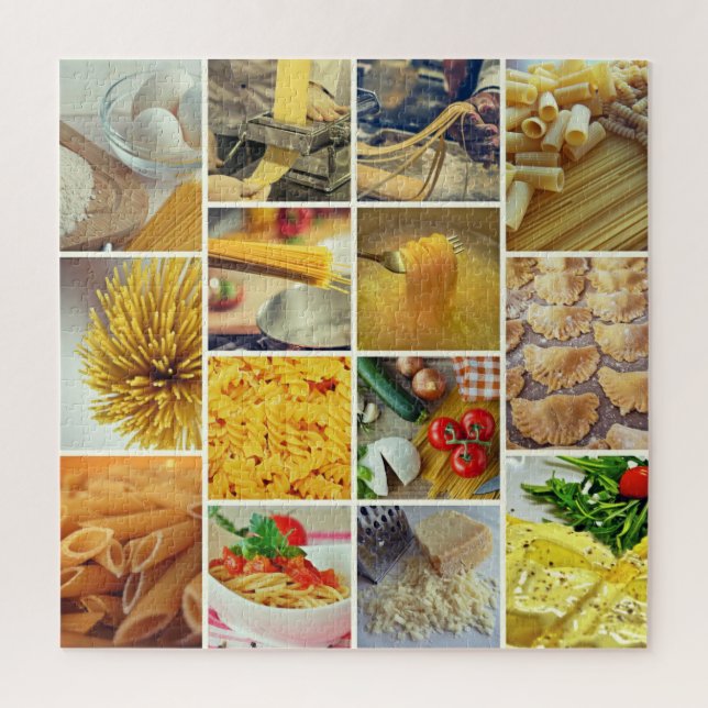 Tasty Pasta Colorful Food Collage Jigsaw Puzzle (Vertical)