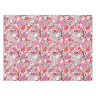 Tasty pattern with birds and flowers tablecloth