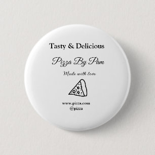 Tasty pizza restaurant cafe made with love add bsi button