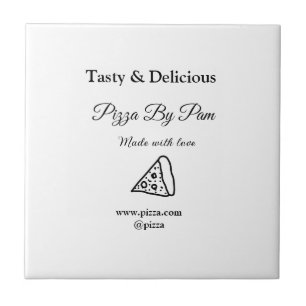 Tasty pizza restaurant cafe made with love add bsi ceramic tile