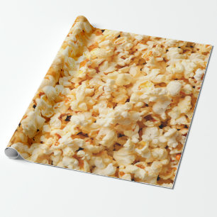 Tasty popcorn on whole background. Food  Wrapping Paper