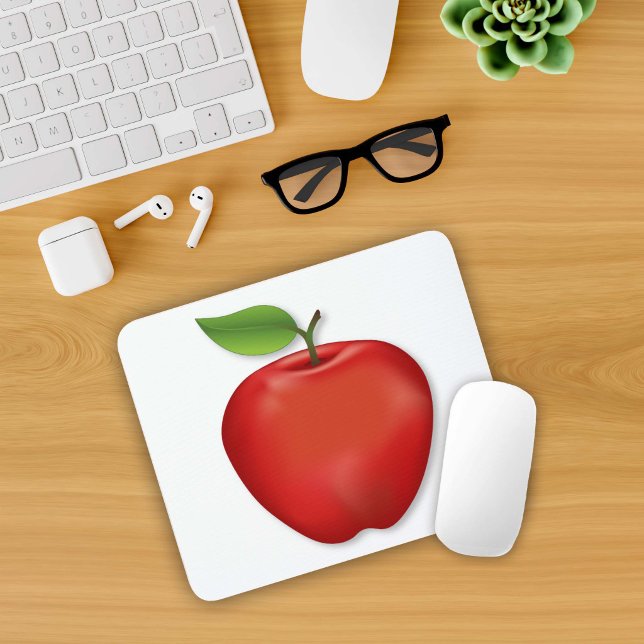 Tasty Red  Delicious Apple  Mouse Pad (Red Delicious Apple Mouse Pad. Mice like Apples Too!  An original drawing from my garden.)