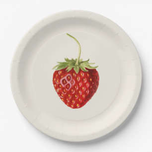 Tasty Red Strawberry (by Louis C.C. Krieger) Paper Plates