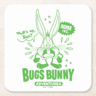 Tasty Retro BUGS BUNNY™ Square Paper Coaster