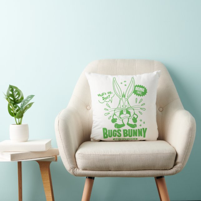 Tasty Retro BUGS BUNNY™ Throw Pillow (Chair)