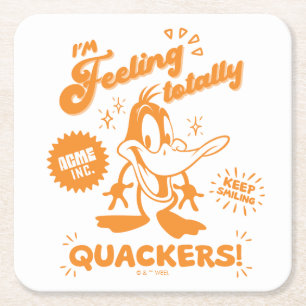 Tasty Retro DAFFY DUCK™ Square Paper Coaster