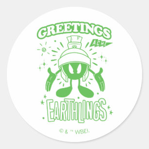 Tasty Retro MARVIN THE MARTIAN™ Classic Round Sticker