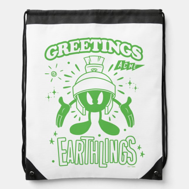 Tasty Retro MARVIN THE MARTIAN™ Drawstring Bag (Front)
