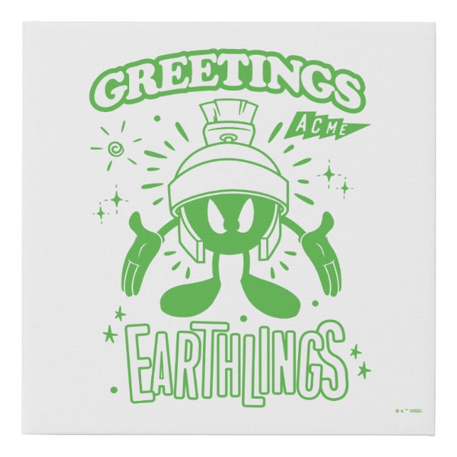 Tasty Retro MARVIN THE MARTIAN™ Faux Canvas Print (Front)