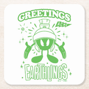 Tasty Retro MARVIN THE MARTIAN™ Square Paper Coaster