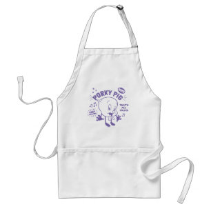 Tasty Retro Porky Pig Adult Apron