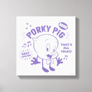 Tasty Retro Porky Pig Canvas Print