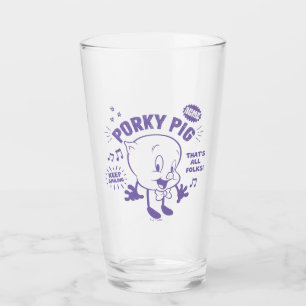 Tasty Retro Porky Pig Glass