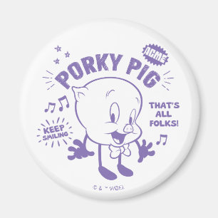 Tasty Retro Porky Pig Magnet