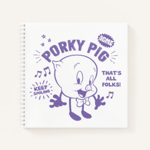 Tasty Retro Porky Pig Notebook