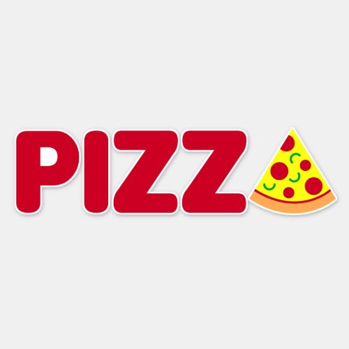 Tasty Slice of Pizza Italian Restaurant Logo Sticker